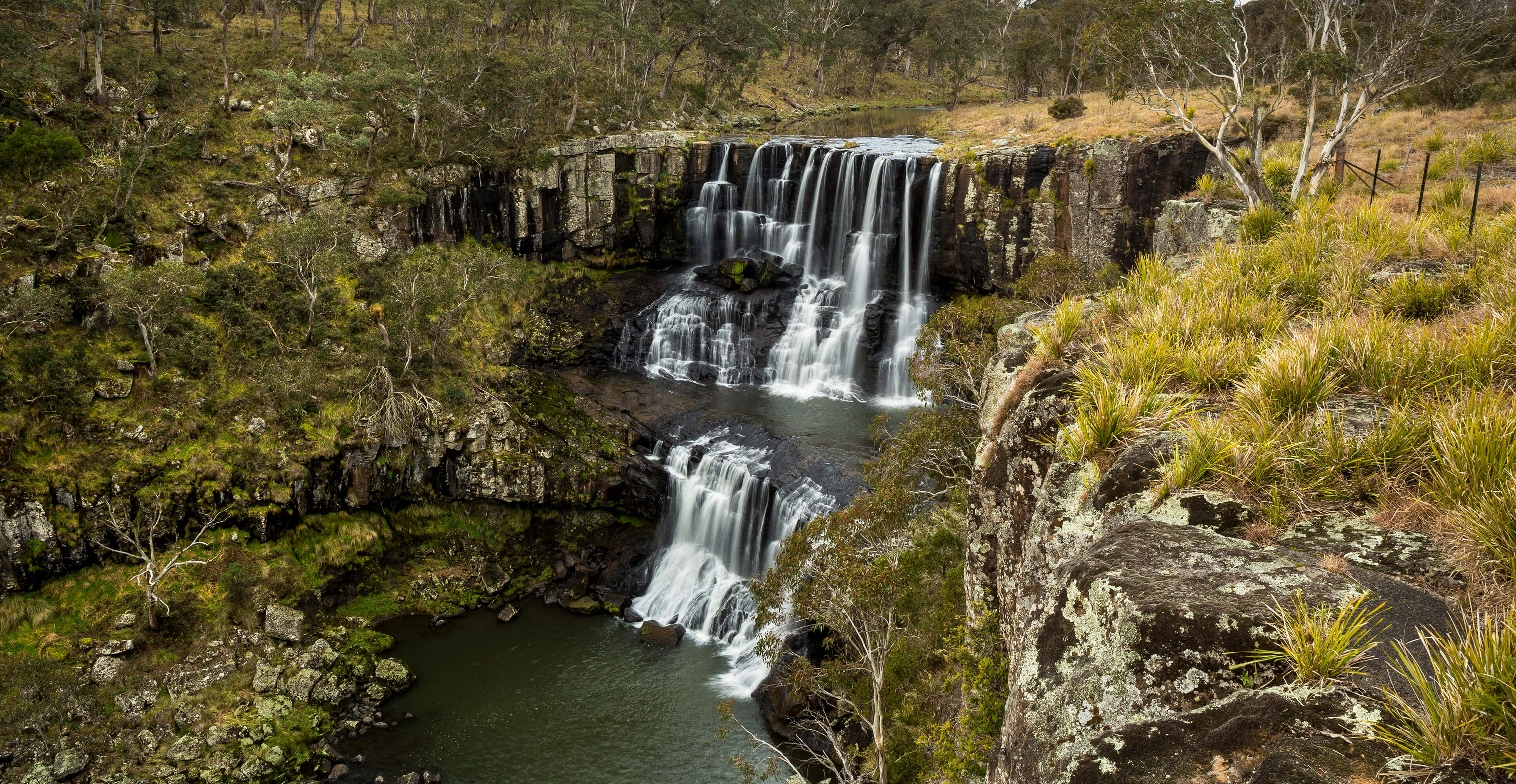 Landscape of falls in Guy Fawkes River National Park in the New England region of NSW 