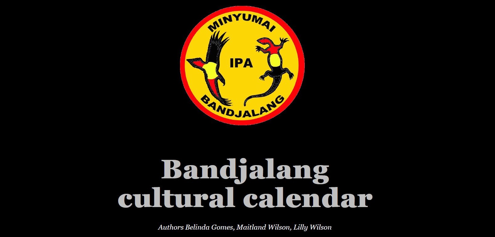 Cover of the Bandjalang calendar booklet