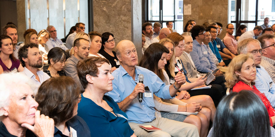 AdaptNSW 2019 forum photo of audience asking questions