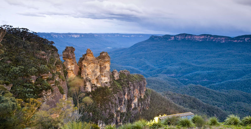 Three rocky outcrops surrounded by bushland
