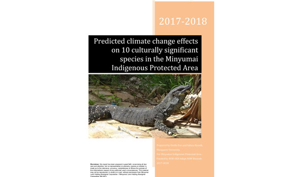 Cover of the Climate Change & culturally significant species in Minyumai guide