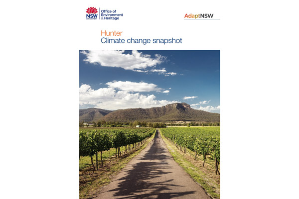 Cover of the Hunter climate change impact snapshot