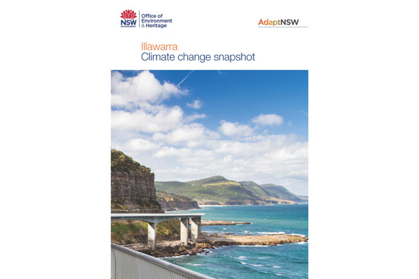 Cover of the Illawarra climate change impact snapshot