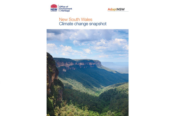 Cover of the NSW climate change snapshot