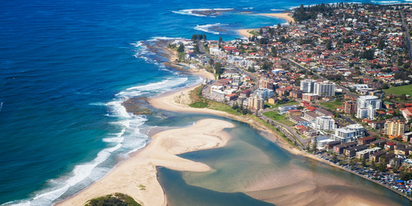 Aerial view of the Entrance on the Central Coast