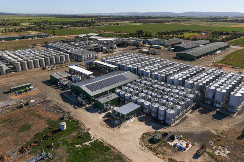 Aerial view De Bortoli Winery Bilbul NSW