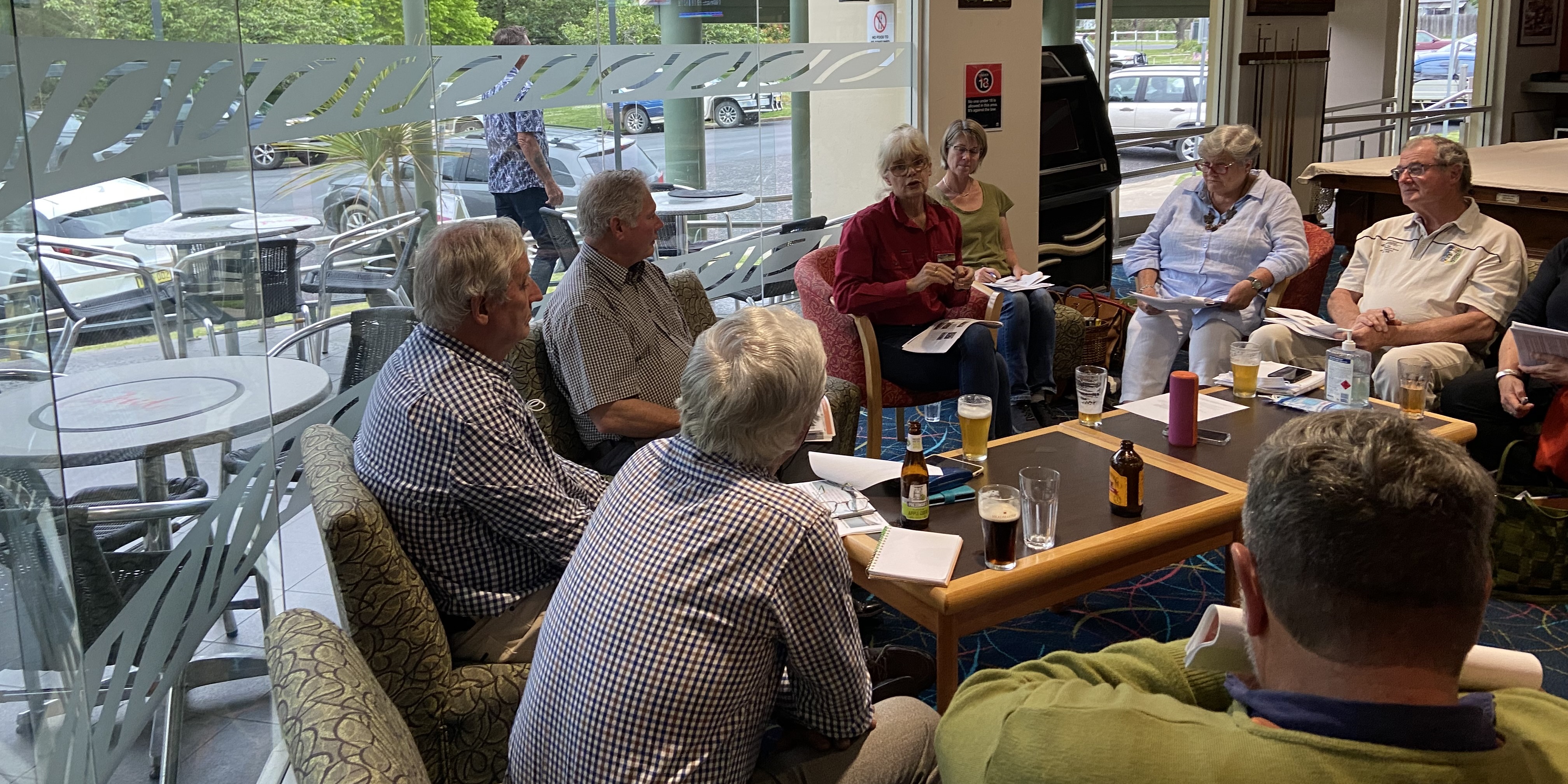 People talking through the results of Let's Talk About Water with candidates for Uralla Shire local government elections.