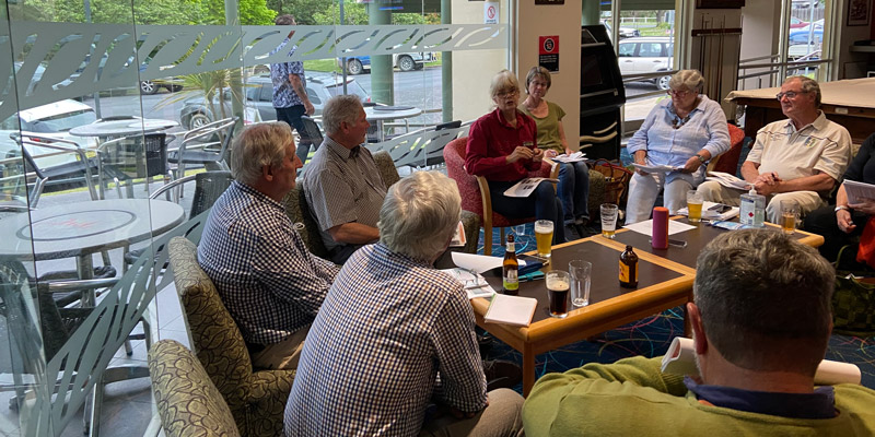 People talking through the results of Let's Talk About Water with candidates for Uralla Shire local government elections.