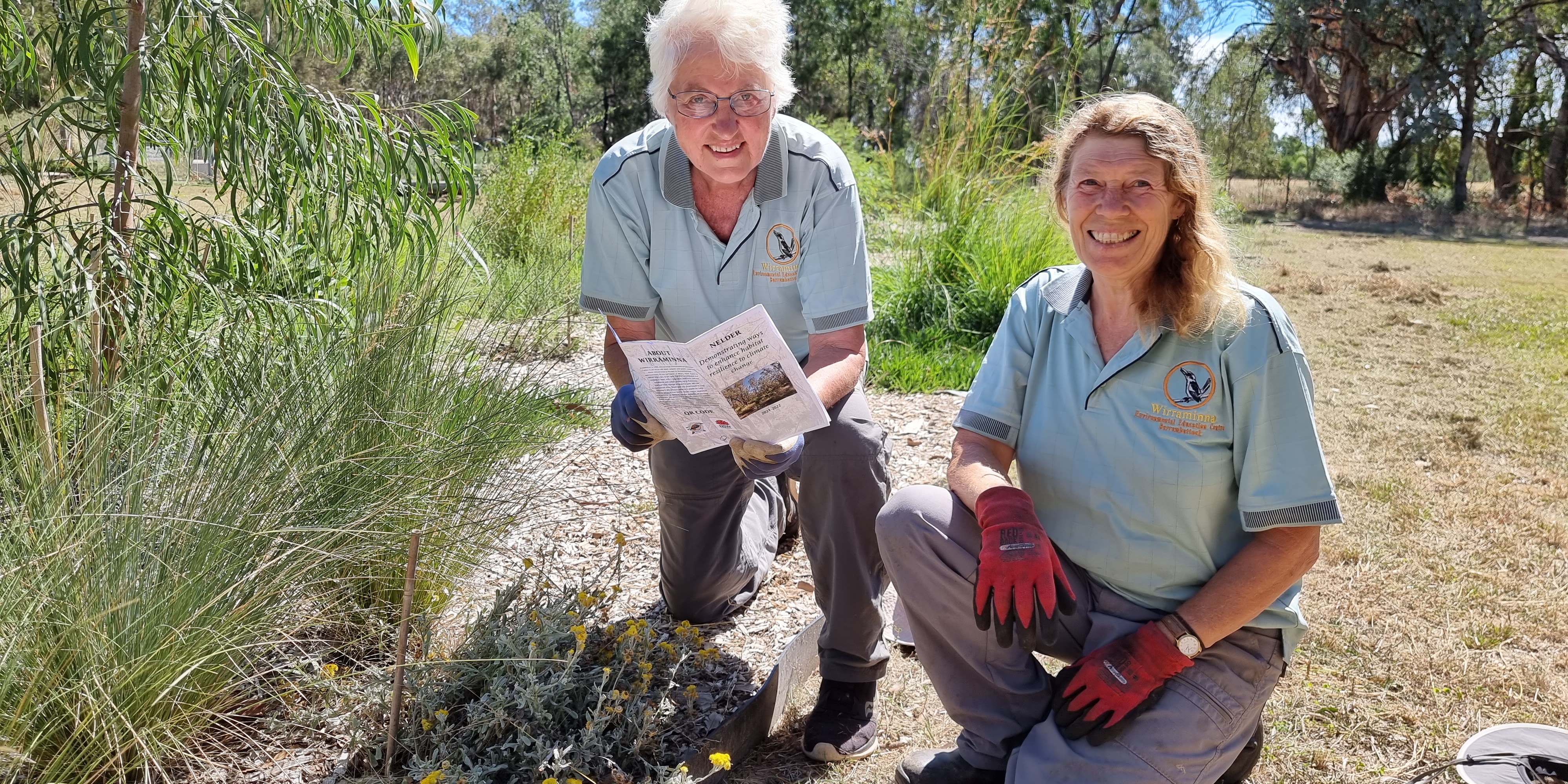 Landcare volunteers Judy Frankenberg and Sue Rose